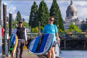 Paddleboarding in Olympia Washington