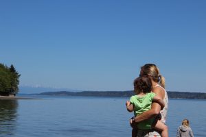 Paddleboarding in Tolmia State Park Lacey Washington