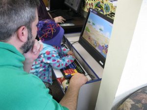 Timberland Regional Library Kid & Dad on Computer Mountain View