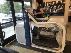 Inspire Physical Therapy AlterG zero gravity treadmill