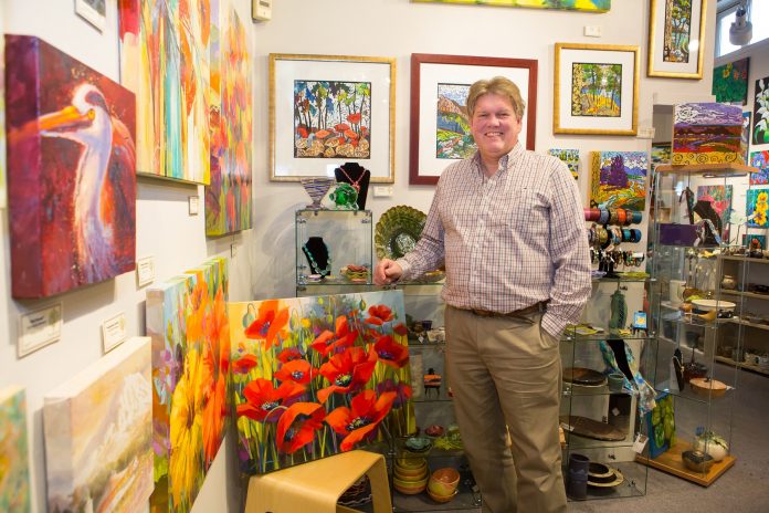 Jeff Barrett is the owner of State of the Arts Gallery and Gifts. State of the Arts is an OlyThirdThursday location Jeff Barrett is the owner of State of the Arts Gallery and Gifts. State of the Arts is an OlyThirdThursday location