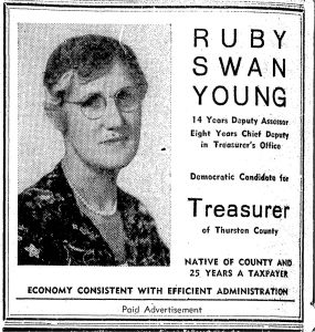 Ruby Swan Young treasurer ad