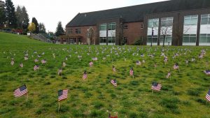 Saint Martin's University Veterans Day and Procession Flags