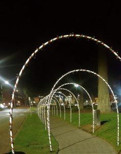 Christmas lights in Lacey Huntamer Park