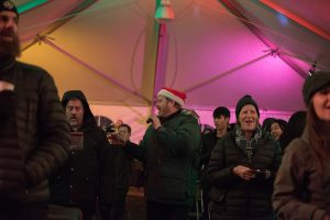 Saint Martins University Christmas Under the Canopy Darrell Born and the crowd