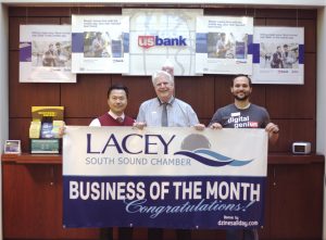 Lacey South Sound Chamber Regional Businesses in the Spotlight for 2019 with the Lacey South Sound Chamber Michael Jameson US Bank Lacey Business of the Month
