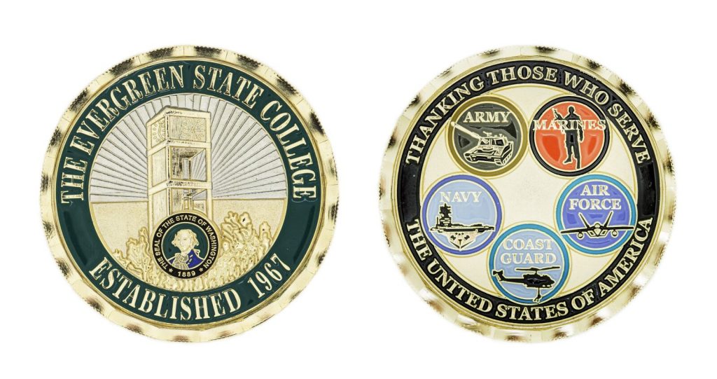 Evergreen Veterans Challenge Coin