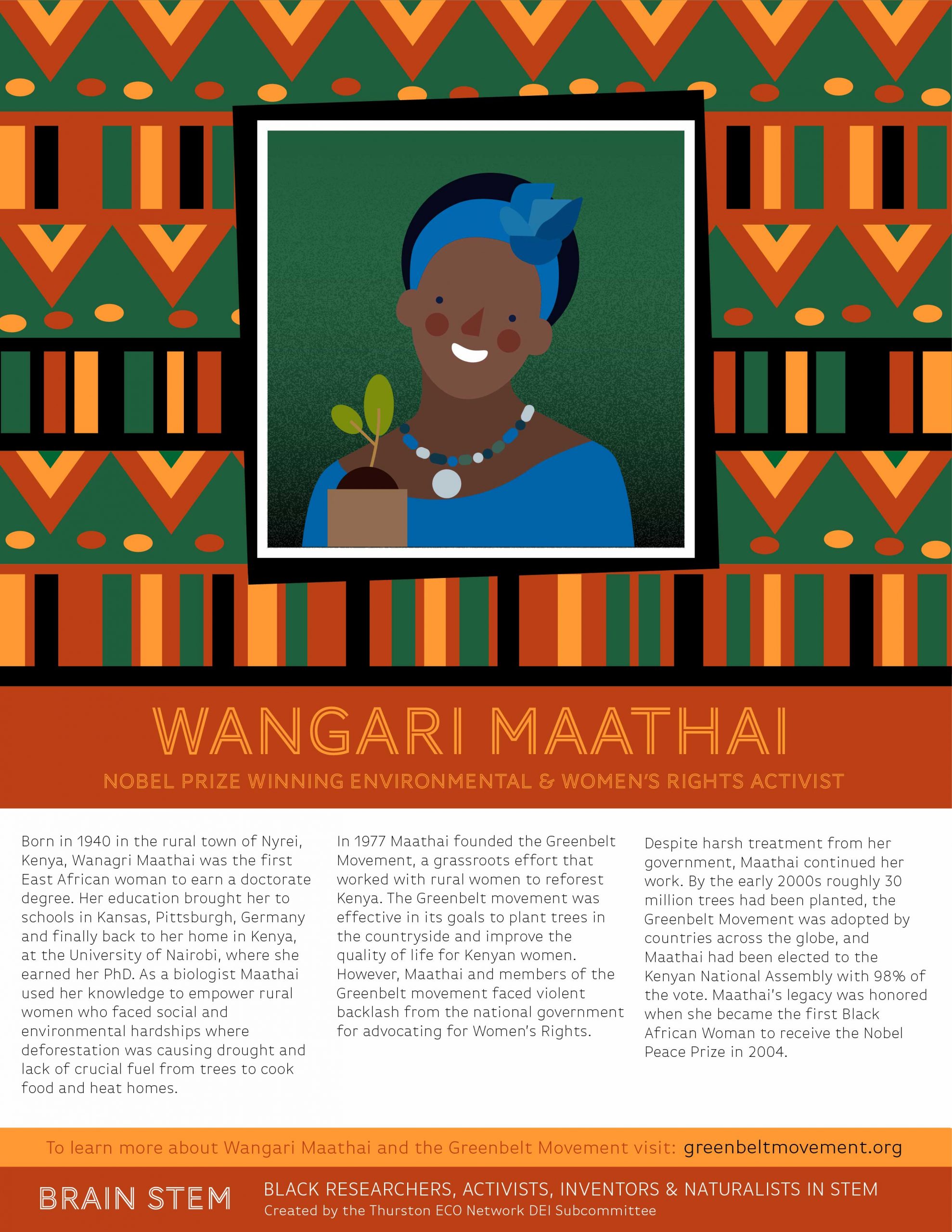 black history month BRAIN STEM maathai