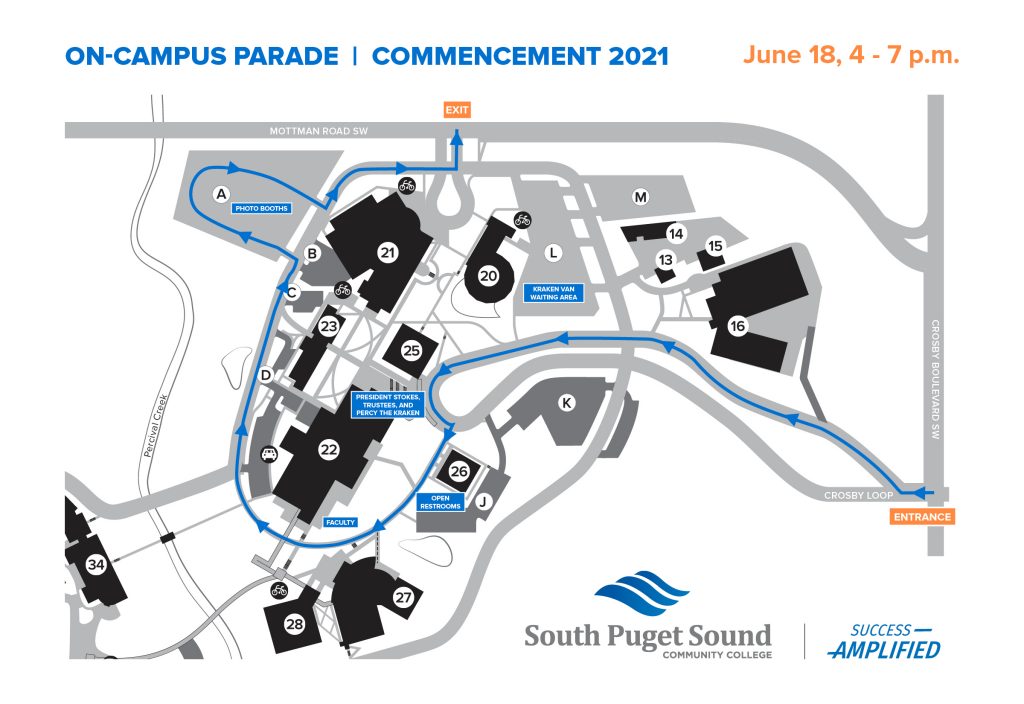 SPSCC graduation 2021 Parade_Map_route