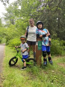Day trip bike riding -Chehalis-Western-Trail-Family