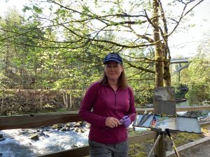 Me painting at Tumwater Falls