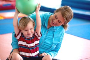 The Little Gym olympia-Mom-and-Son-play-ball