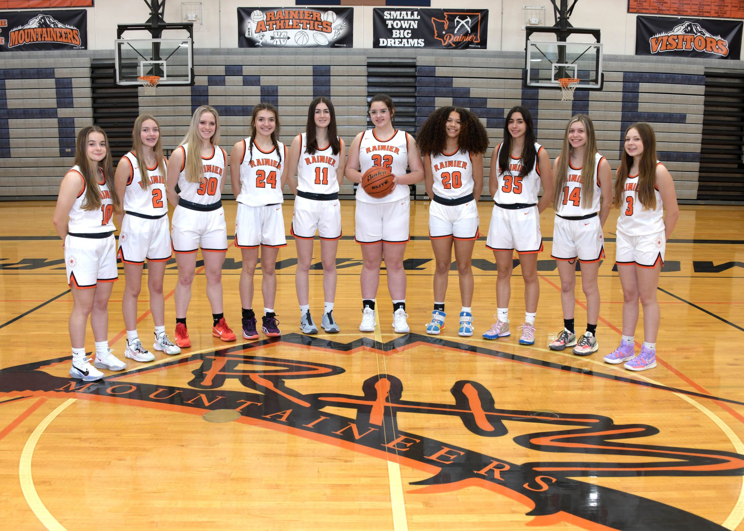 Rainier High School girls basketball team photo