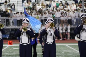 River Ridge High School March band performing at a football game