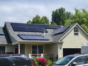 house with solar panels on the roof