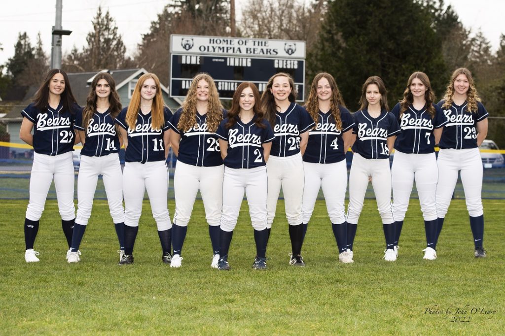 Olympia High School Girls Varsity Fast Pitch. team photo 