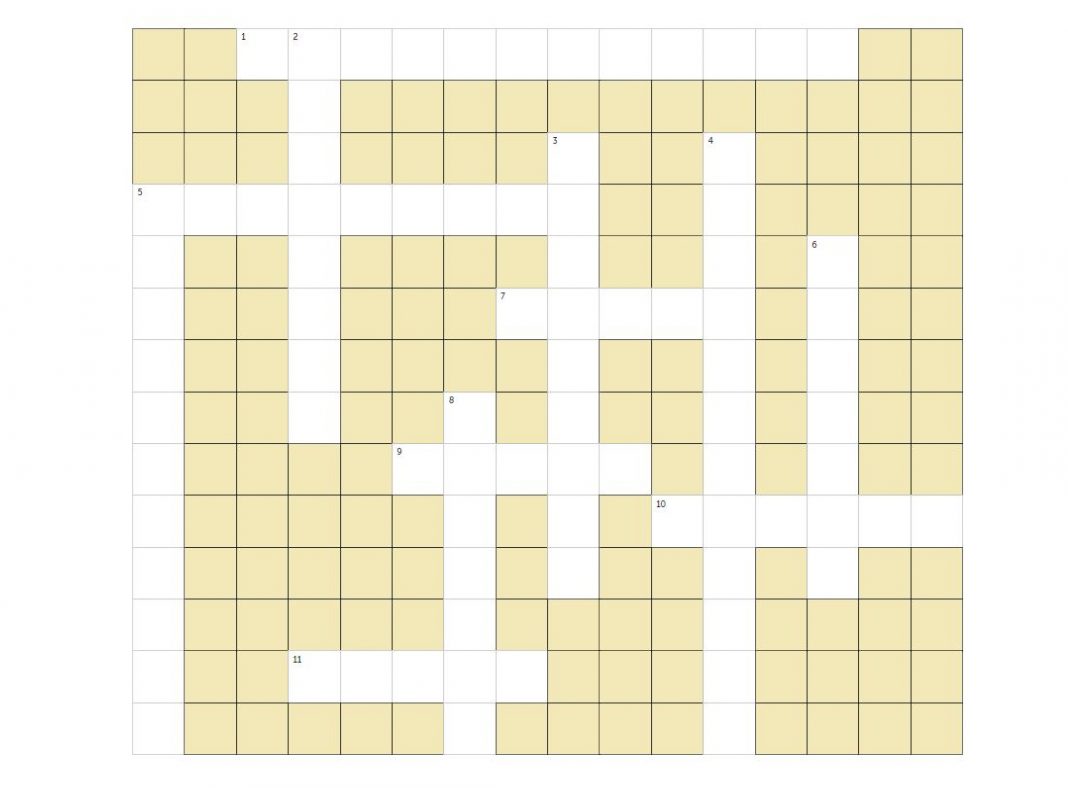 crossword puzzle with yellow background