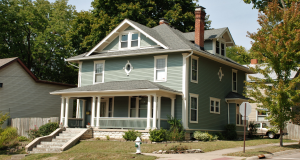 Two story house with covered porch