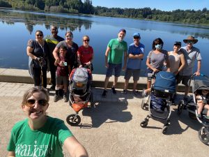 group of Oly Ortho staff taking a walk around Olympia