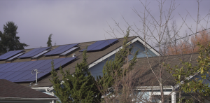 solar panels on a roof 