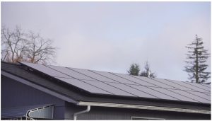 solar panels on a roof 