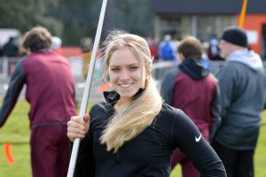 Rainier High School senior Isabella Holmes was the state leader in the 2B ranks last year in the discus.