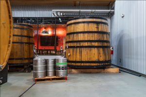 Big Barrels in the distillery at Talking Cedar