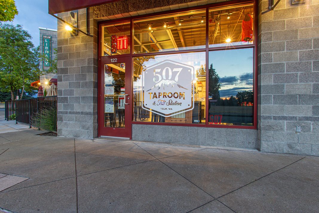 the exterior of the 507 Taproom & Filling Station