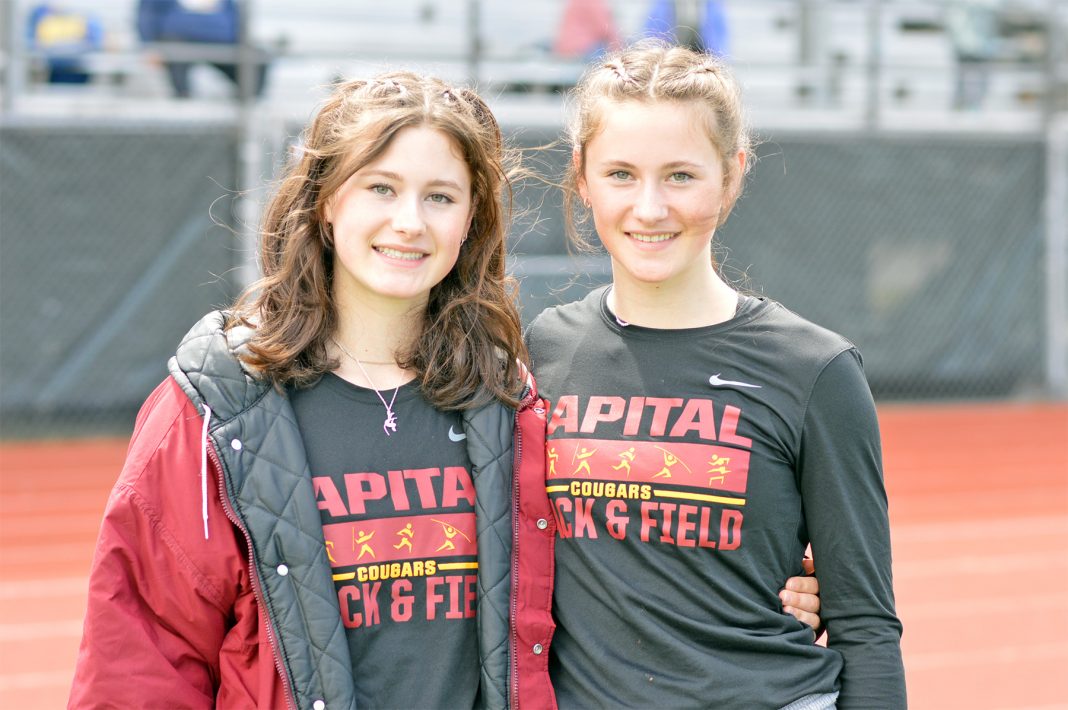 Capital juniors Hana and Amanda Moll standing together