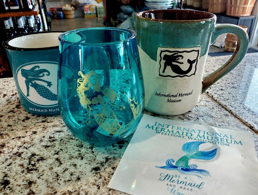 International Mermaid Museum Membership mugs and glass