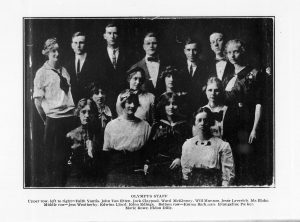 Marie Rowe in a 1913 class photo