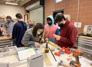 Thurston county robotics team working on robots