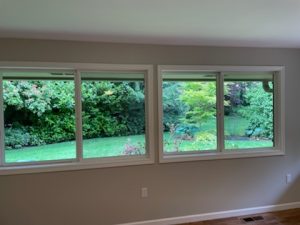 clean windows in a house