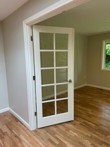 white interior glass door in a home