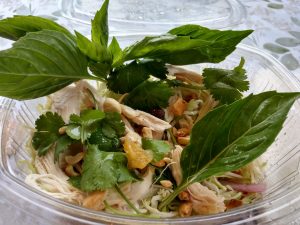 chicken cabbage salad at Soba at the Olympia Farmers Market