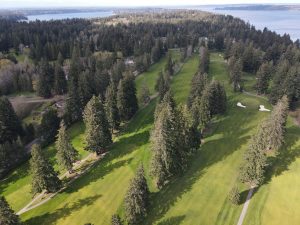 aerial shot of the Olympia Country and Golf Club