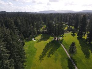 aerial shot of the Olympia Country and Golf Club course