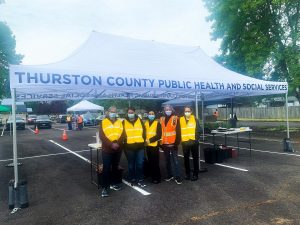 Thurston County Public Health team at a COVID vaccination site