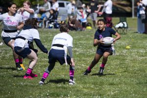 girls playing rugby in Olympia