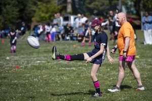 girls playing rugby in Olympia
