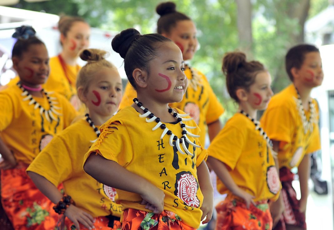 kids in heritage dress at Tacoma's MOSIAC