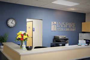 front desk at a Inspire Physical & Hand Therapy Location 