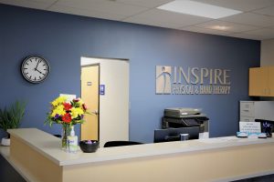 front desk at a Inspire Physical & Hand Therapy Location