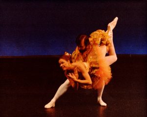 Bud and Mary Johansen in their early years, dancing together.