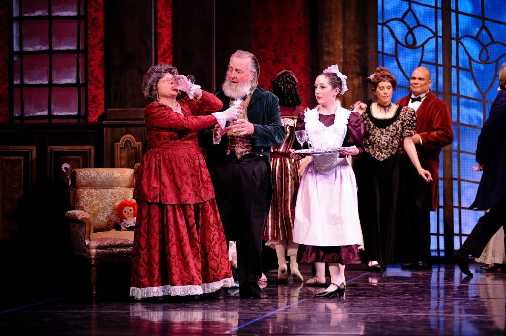 Bud and Mary Johansen playing the grandparents on stage in the Ballet Northwest's 'The Nutcracker'