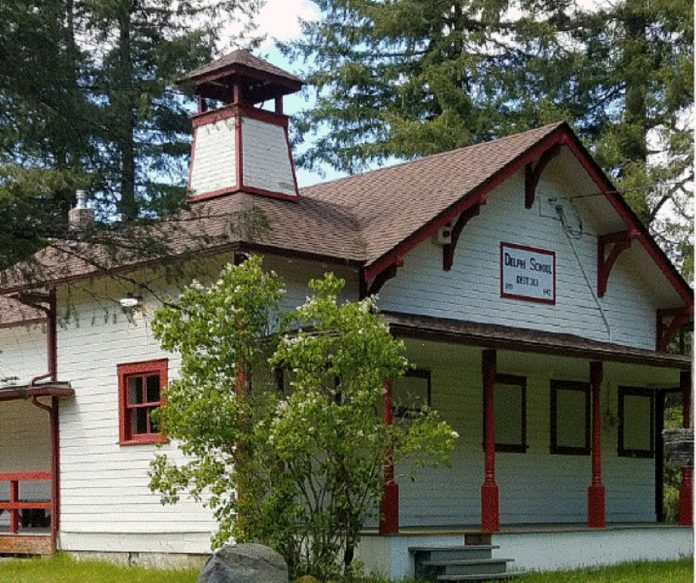 1910 Delphi School, Delphi Road west of Black Lake, as it appears today.