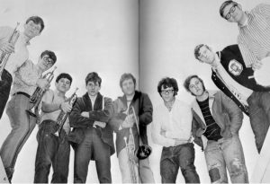 Pictured here in the 1971 Olympia High School yearbook, and calling themselves Chicago Group, the band members were, from left to right: Scott Mather, Greg Clarke, Paul Kent, Mark Henry, Mike Mitchell, Tom Dyer, Tom Alvord, Joe Anderson and Jim Baker.