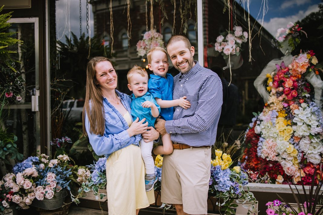 Dr. Tina Hajewski with her husband and two sons