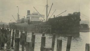 ships in the Port of Olympia in 1946
