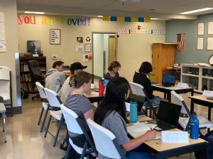 Classroom with kids at desks at private high school in lacey
